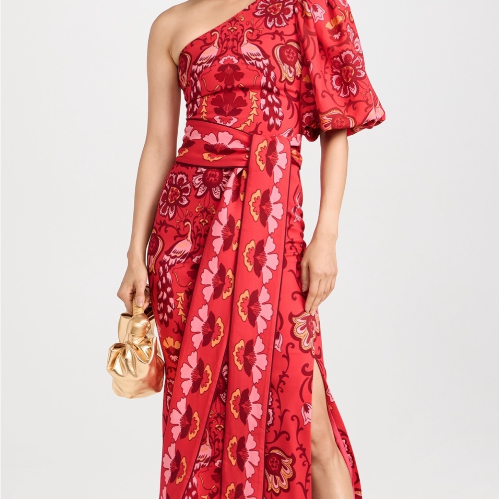 Cara Cara Lucia Dress in Peacock Watermelon M